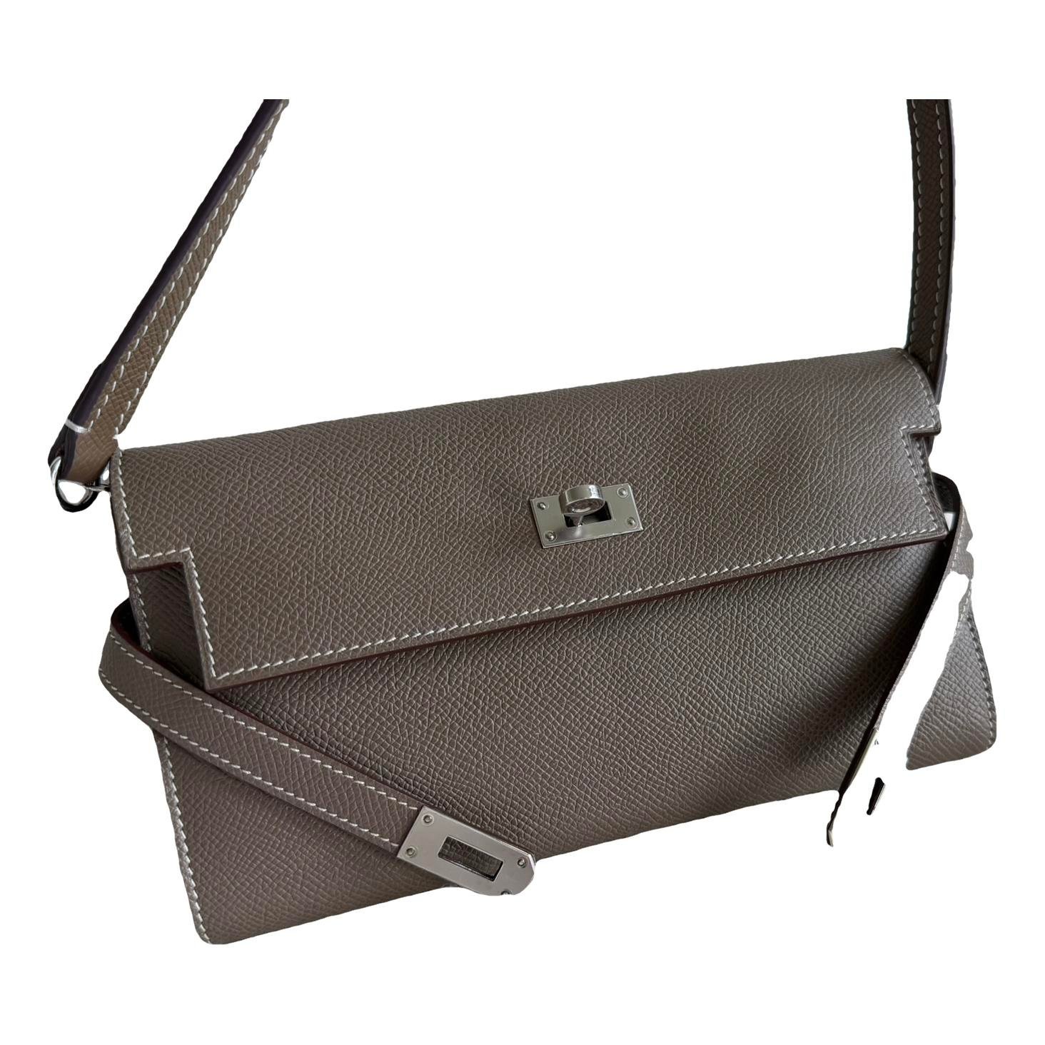 Hermes Kelly to go leather clutch bag