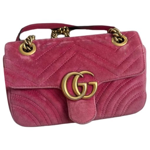 GG Marmont Chain Matelasse velvet handbag