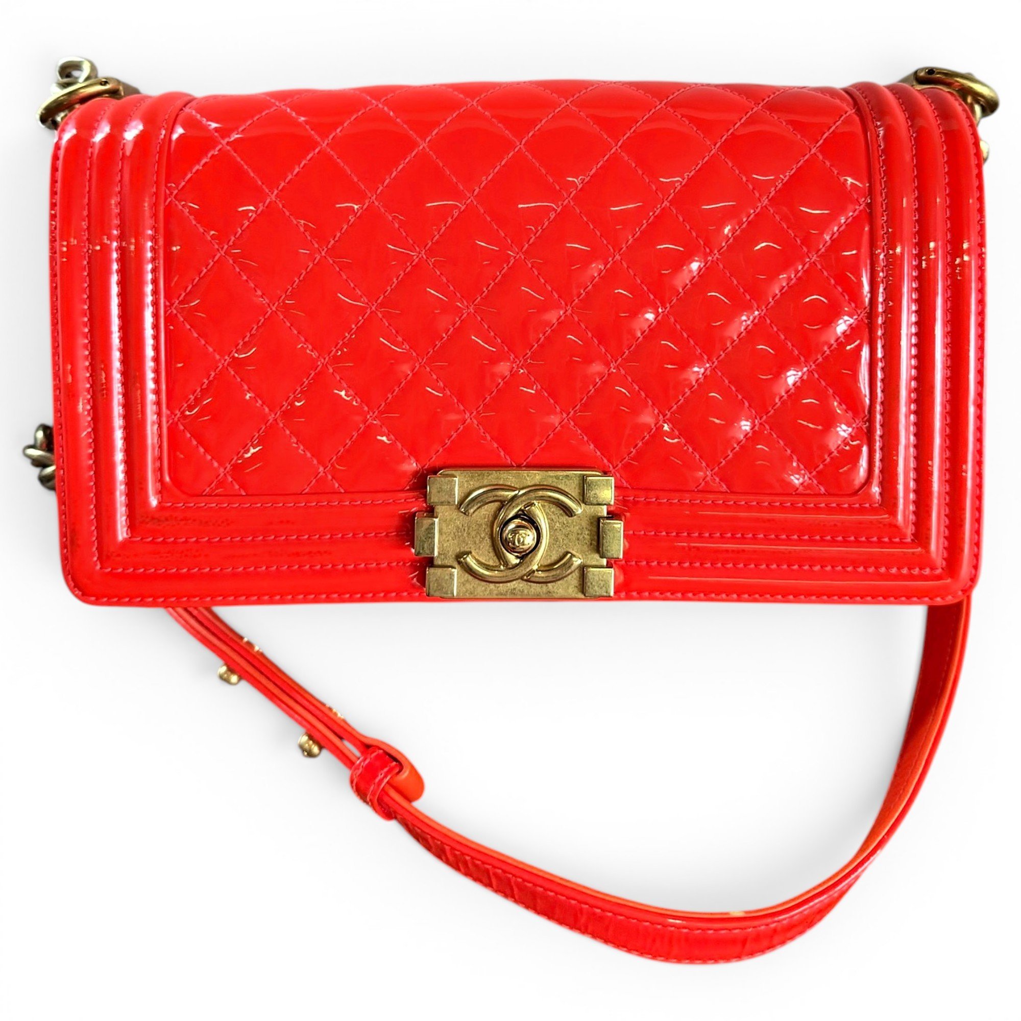 Boy patent leather crossbody bag