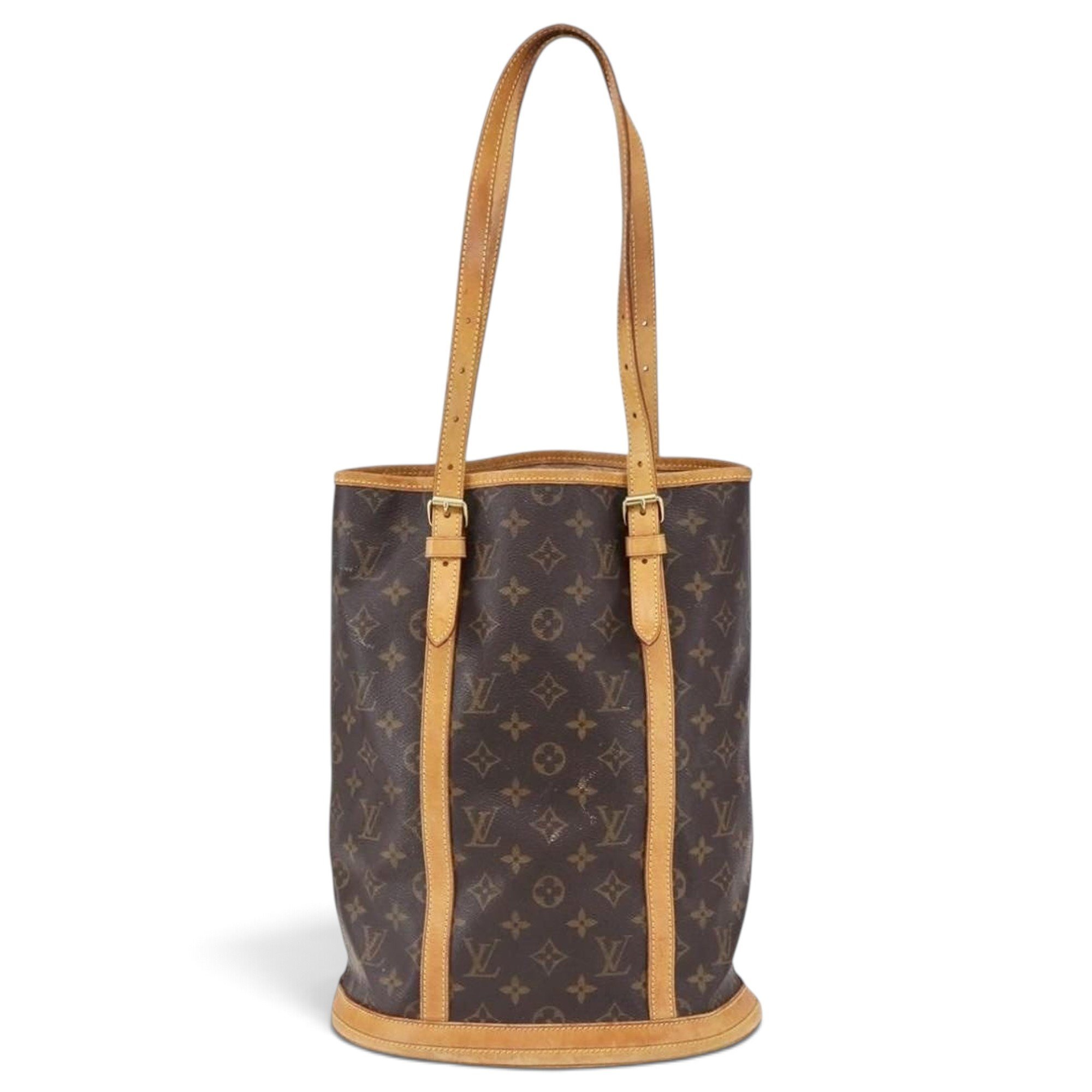 Bucket leather handbag