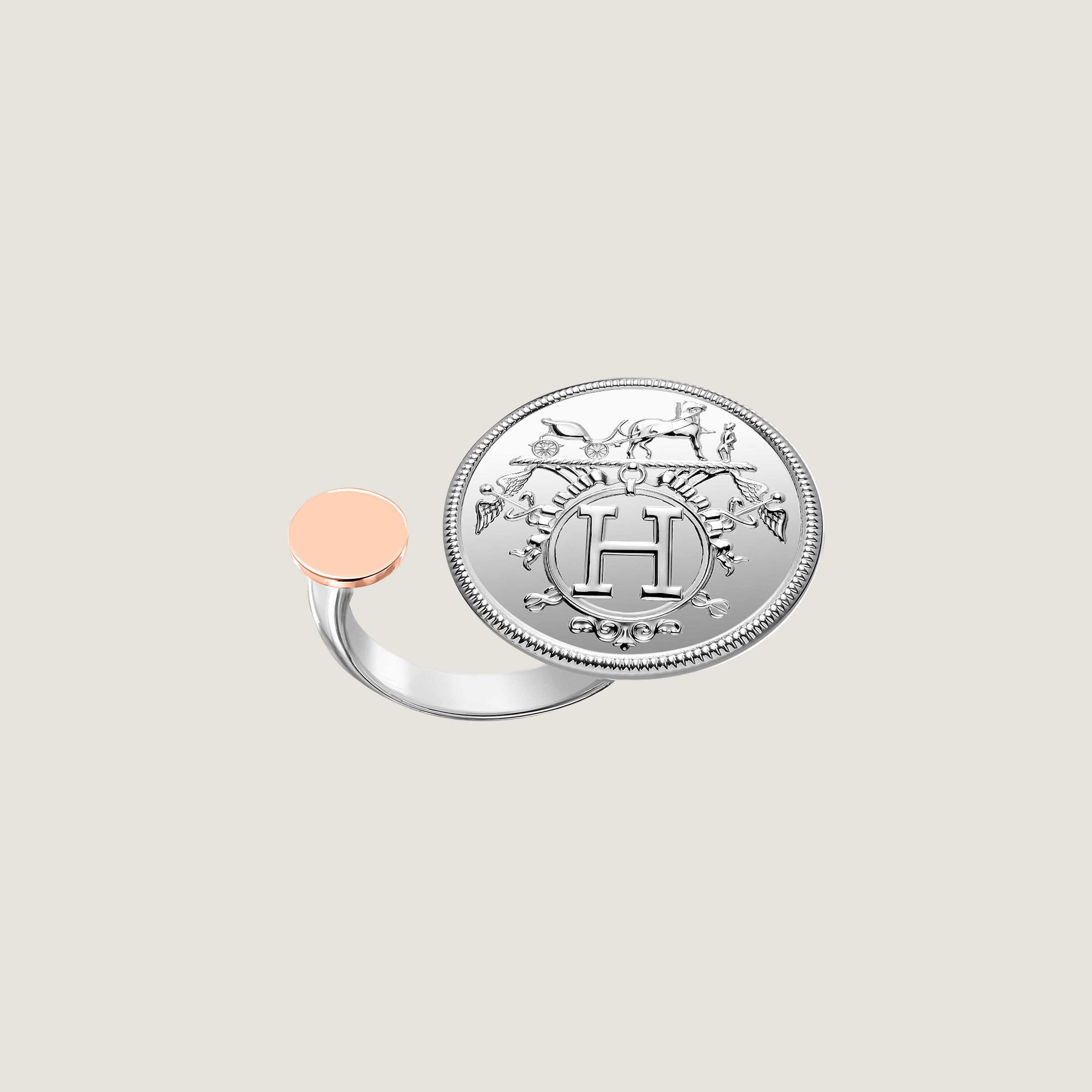 Hermès Ex-Libris ring, medium model