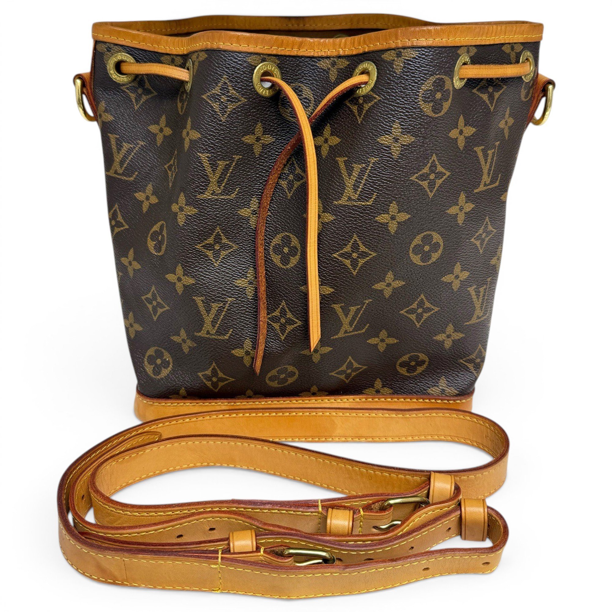 Nano Noé leather crossbody bag