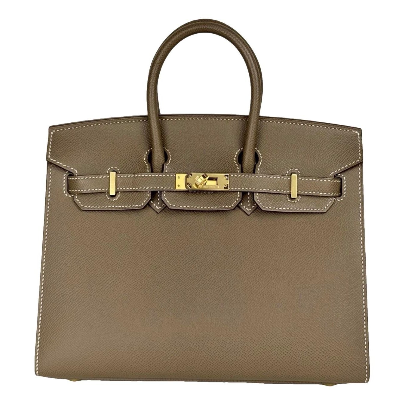 Hermes Birkin 25 Handbag Etoupe Epsom Leather