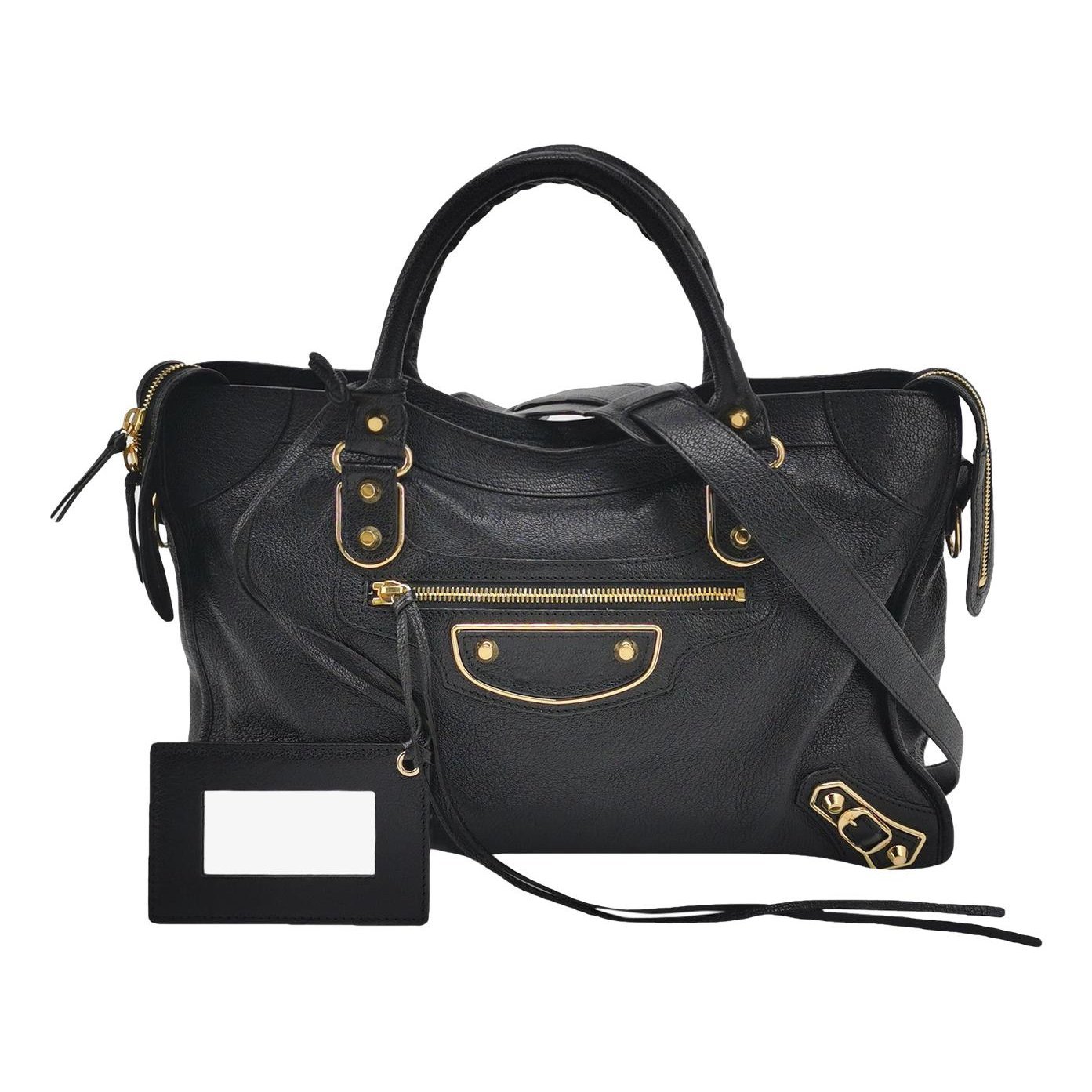 City leather handbag