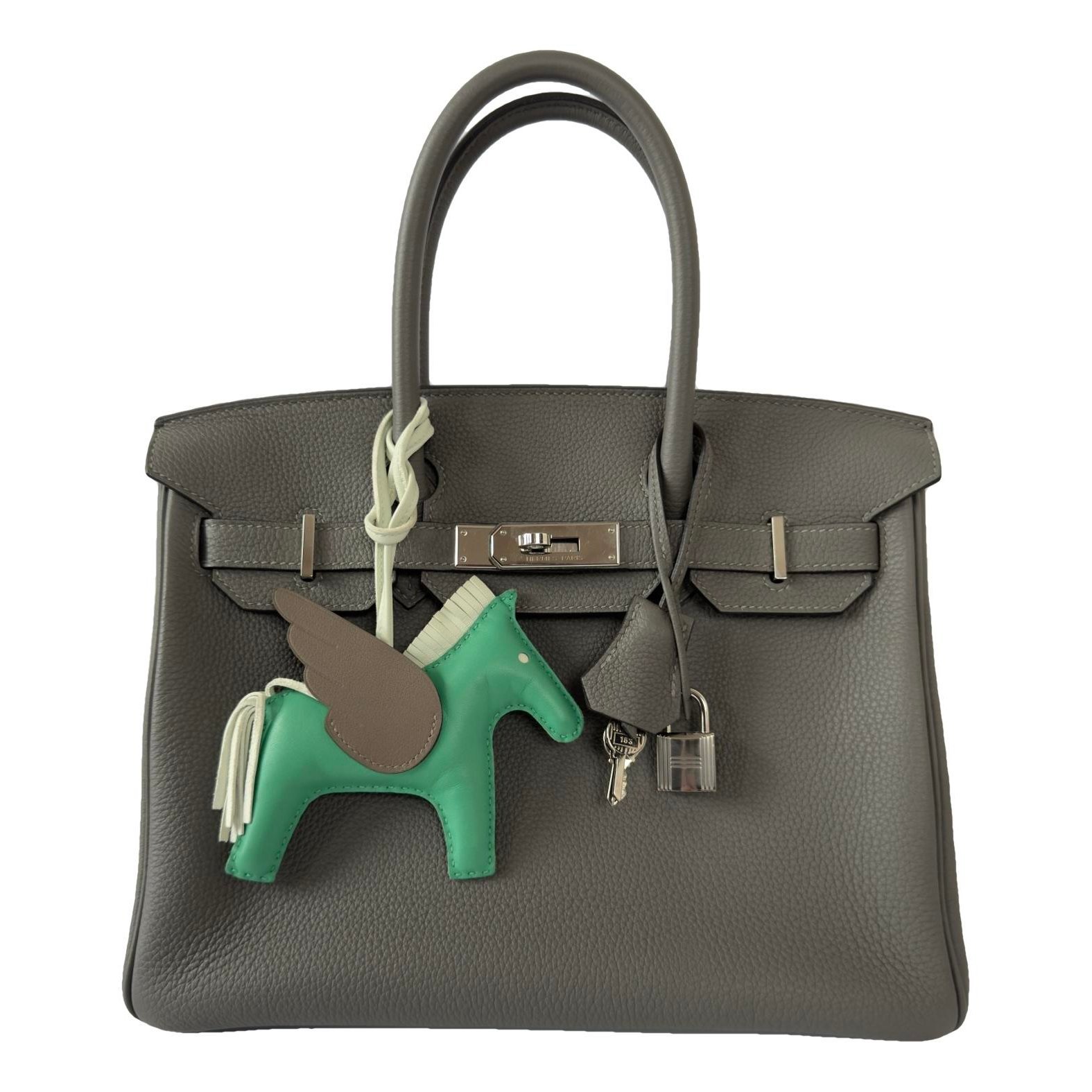 Hermes Birkin 30 Handbag Gris Meyer Togo Leather