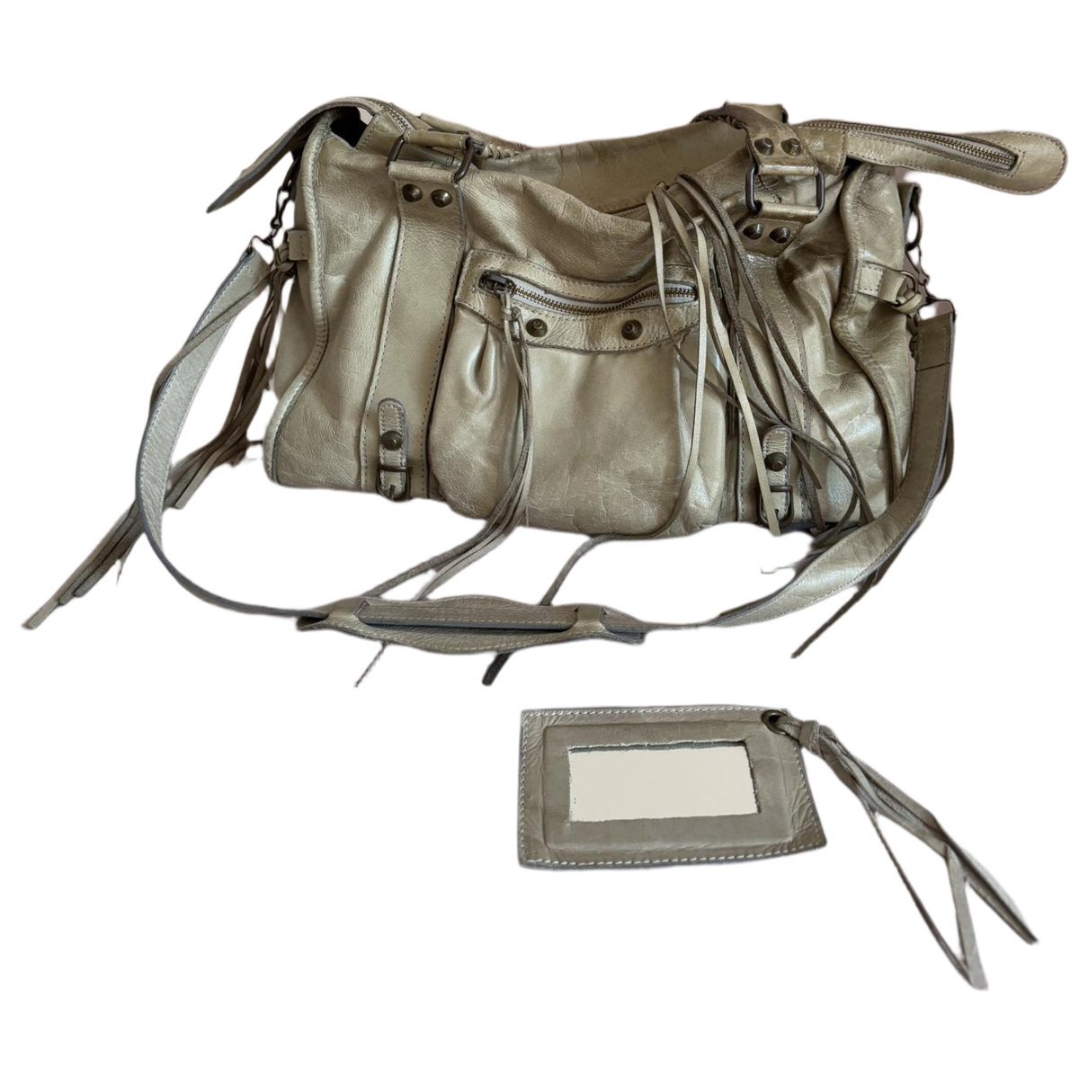 City leather handbag