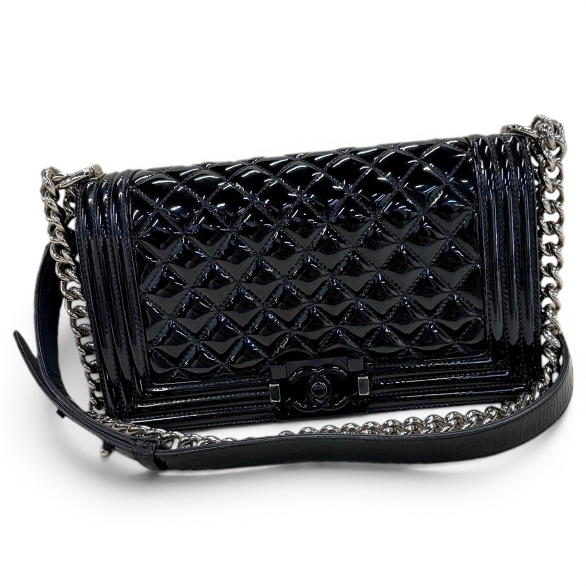 Boy patent leather handbag