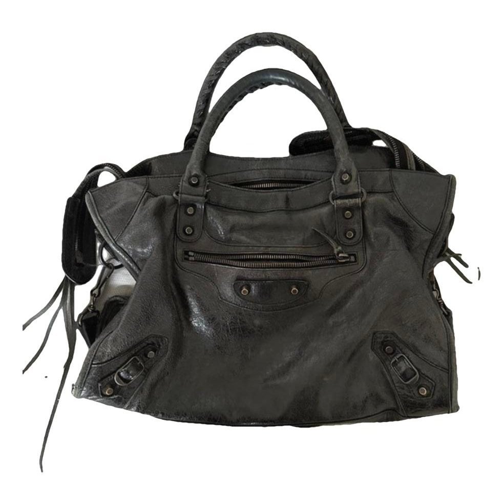 City leather handbag