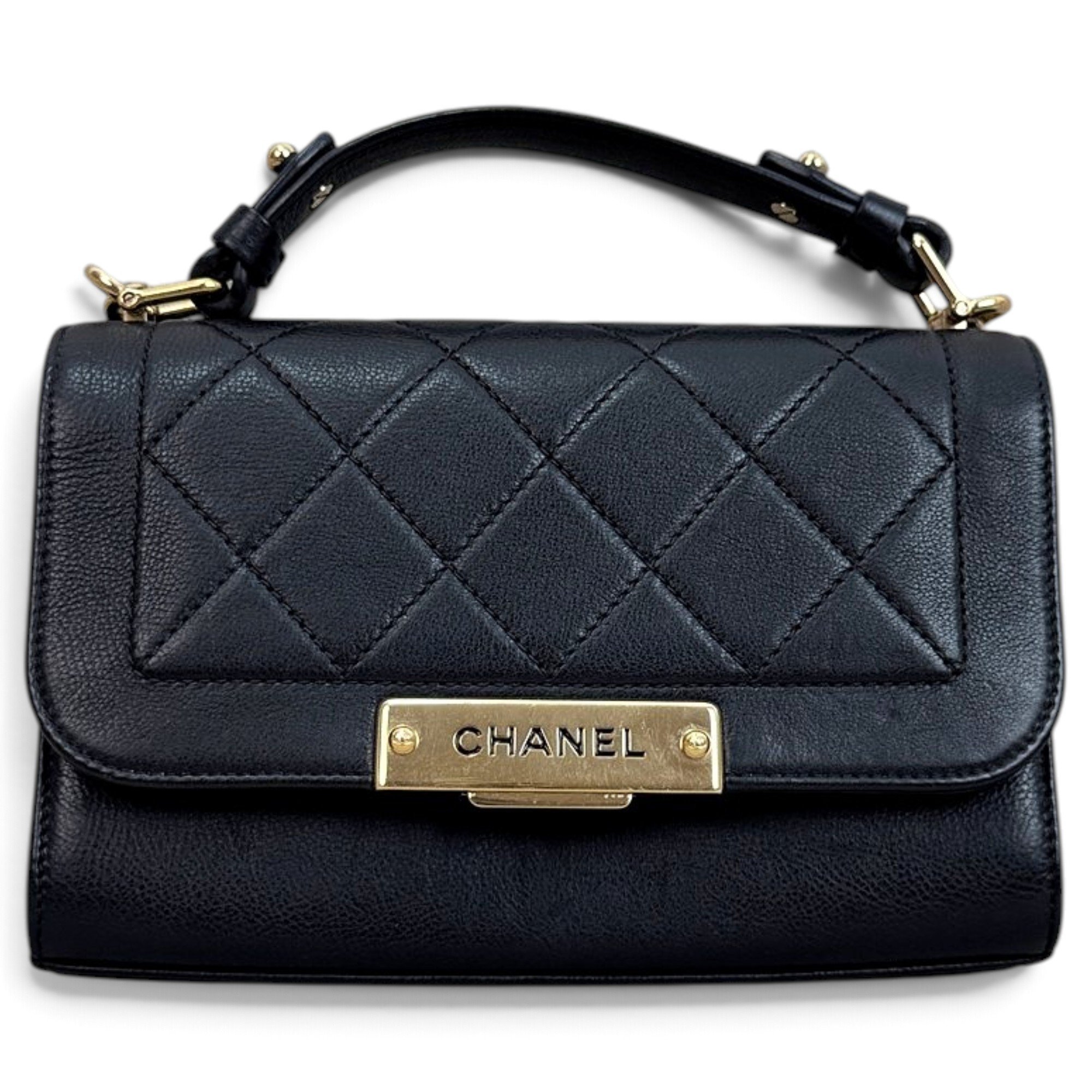 Trendy CC leather handbag