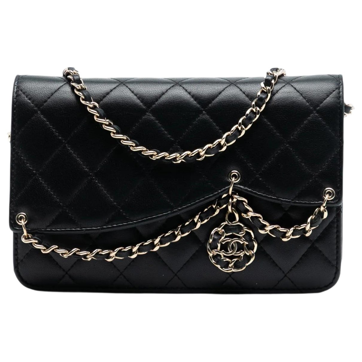 Wallet On Chain leather crossbody bag