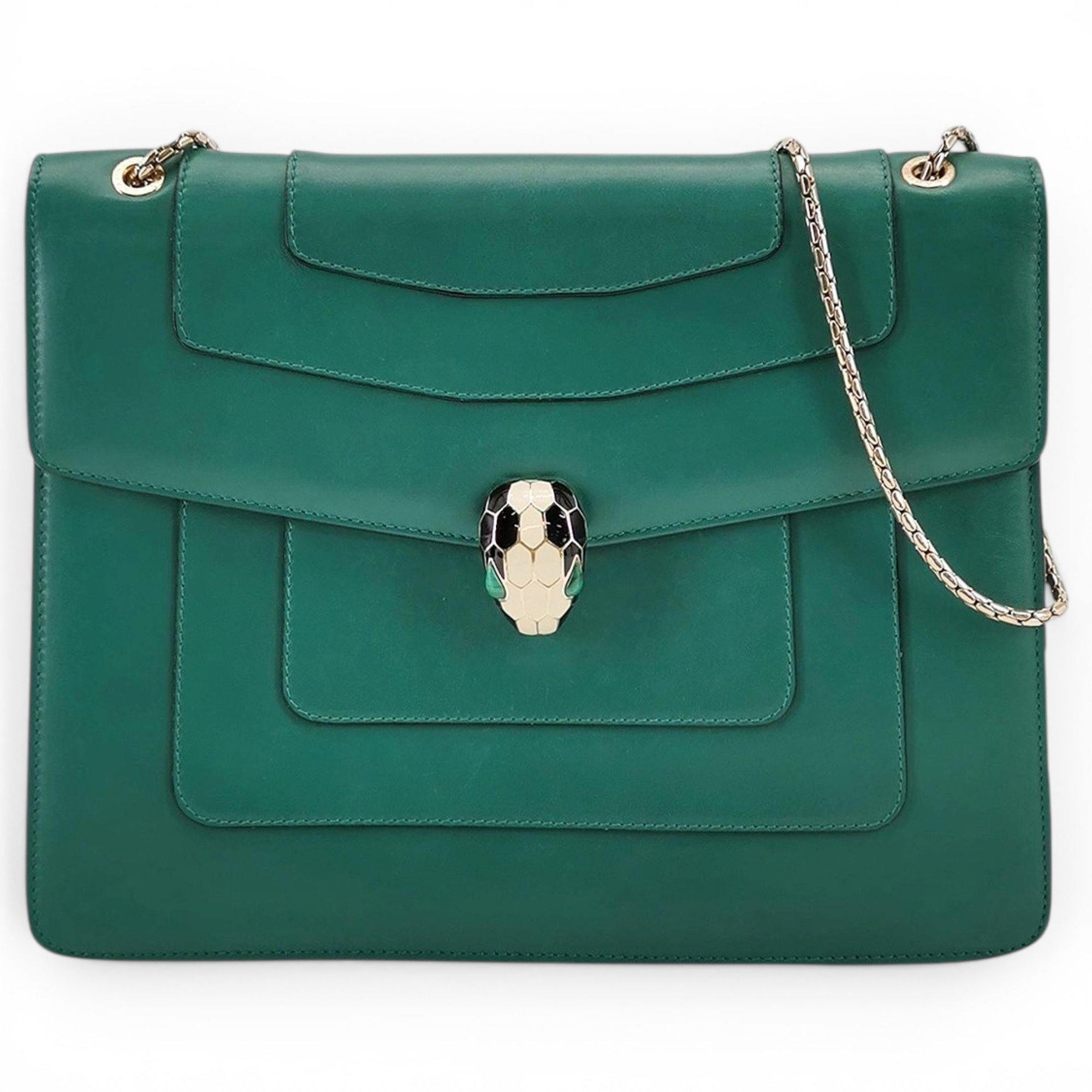 Serpenti leather handbag