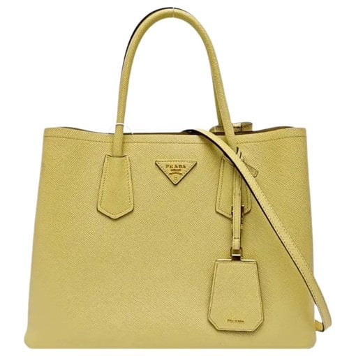 Double leather handbag