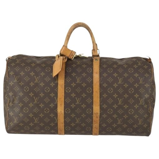 Keepall leather travel bag
