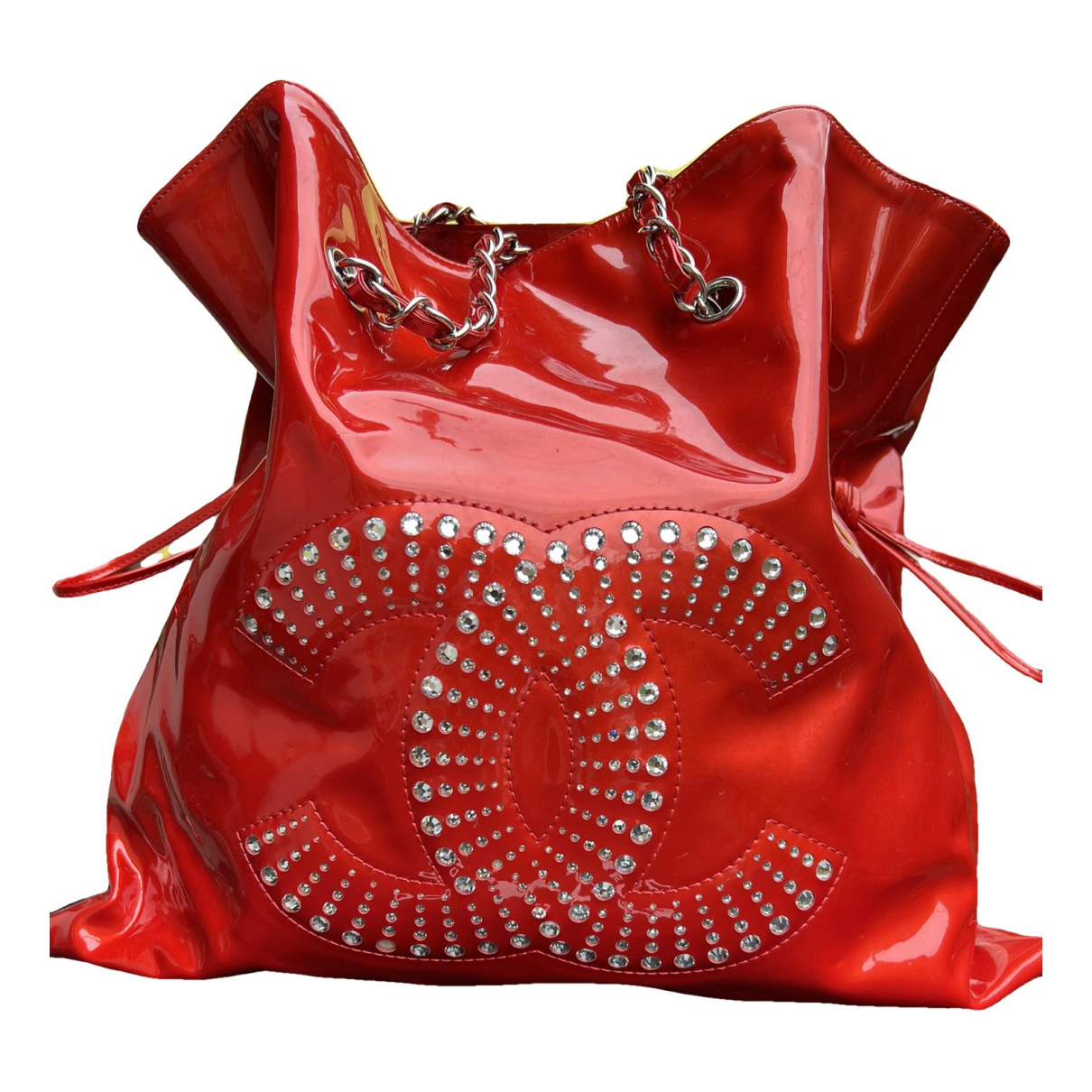 Patent leather handbag
