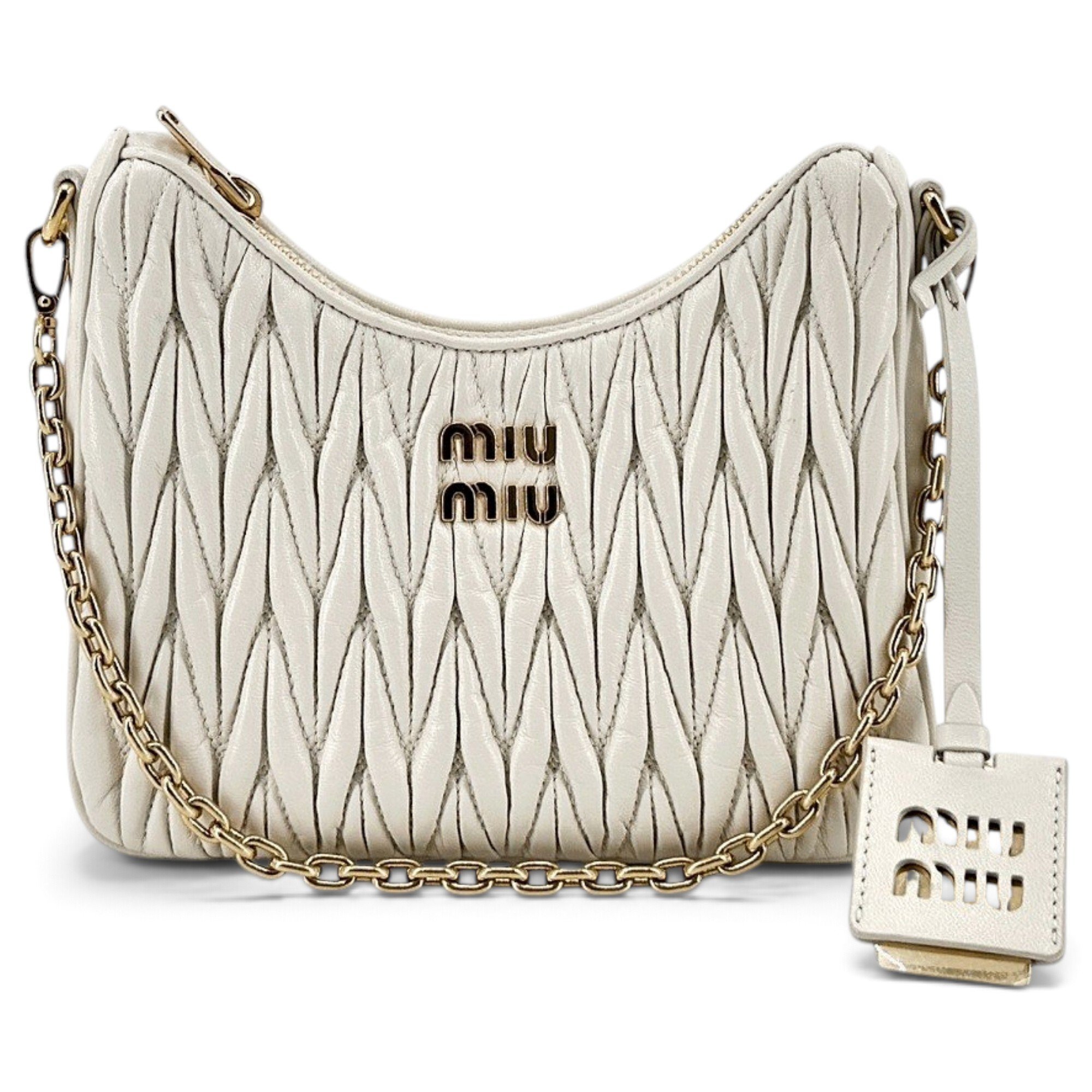 Matelassé leather crossbody bag