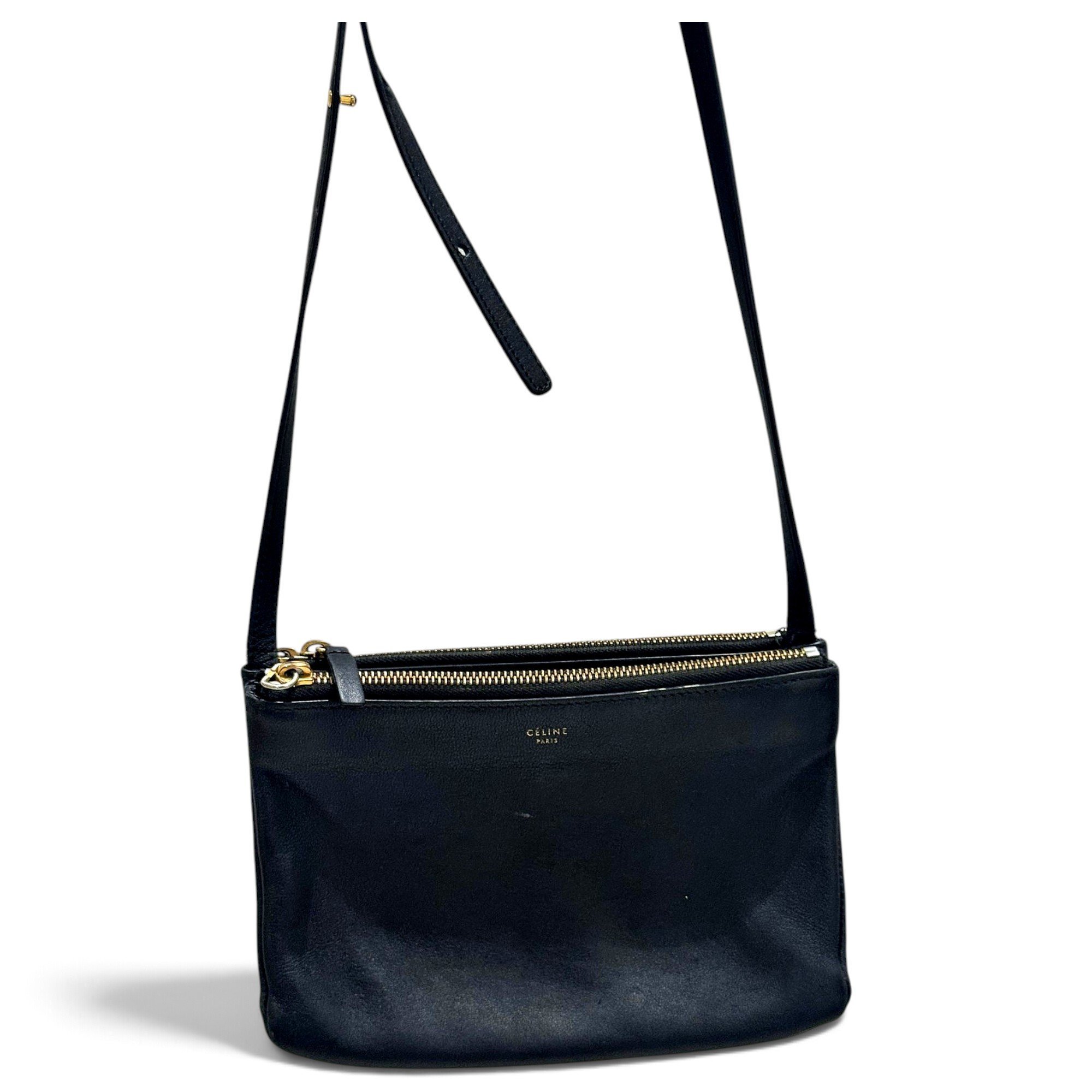 Trio leather crossbody bag