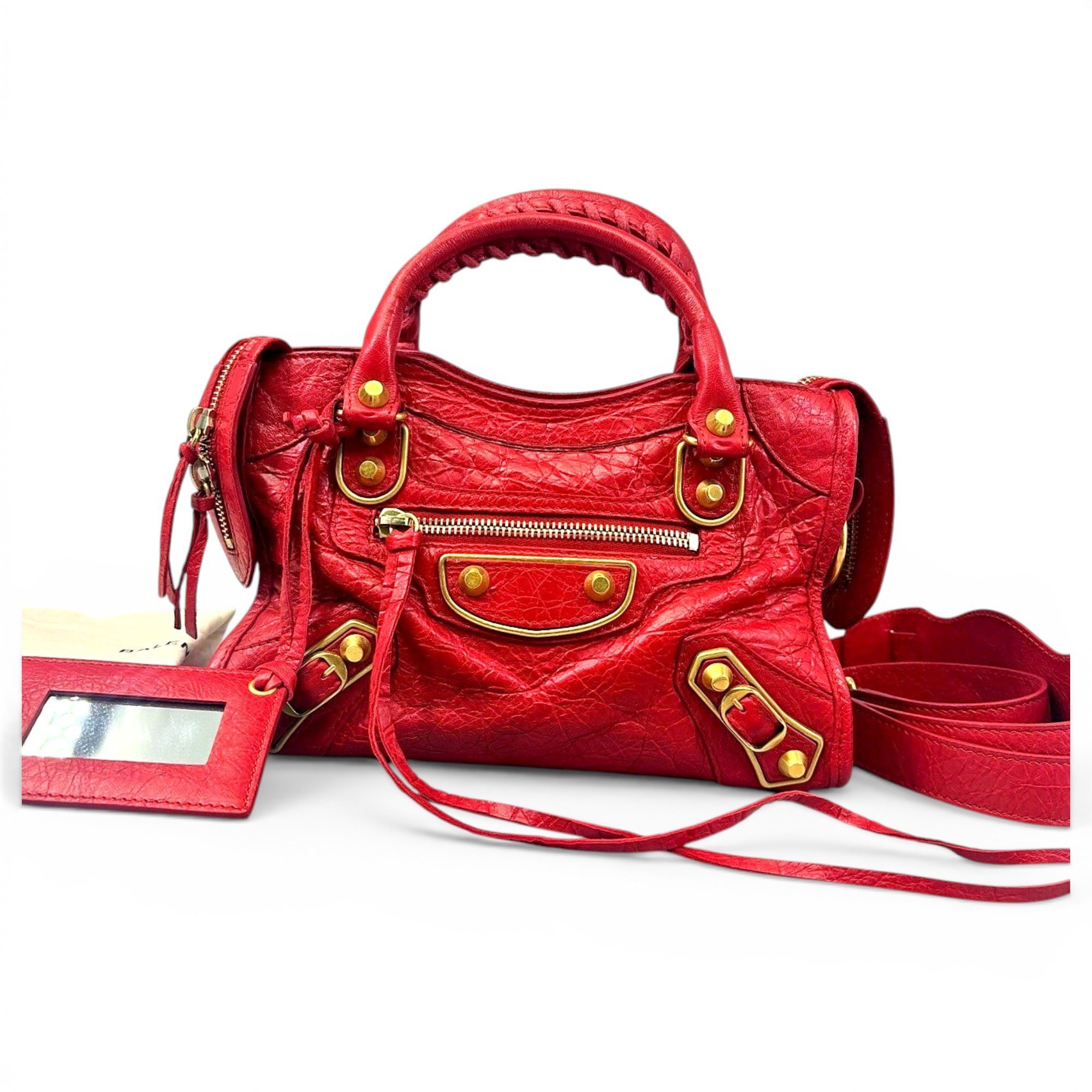 City leather handbag