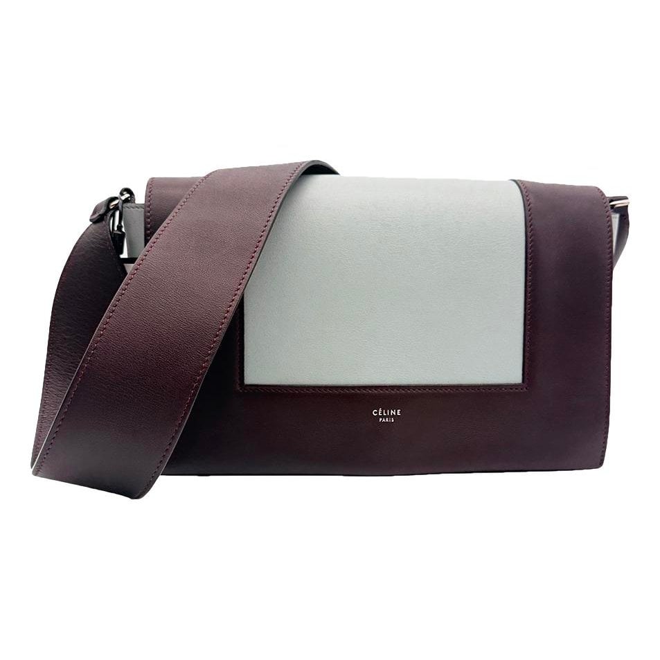 Frame leather handbag