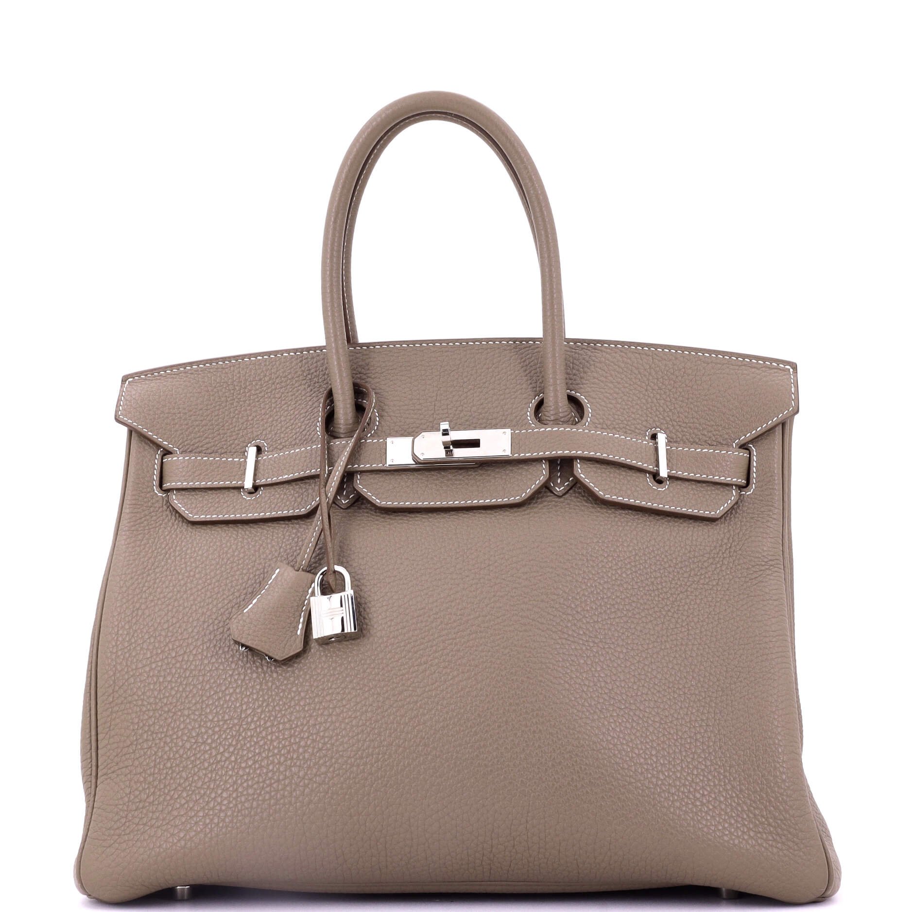 Hermes Birkin Handbag Grey Togo with Palladium Hardware 35