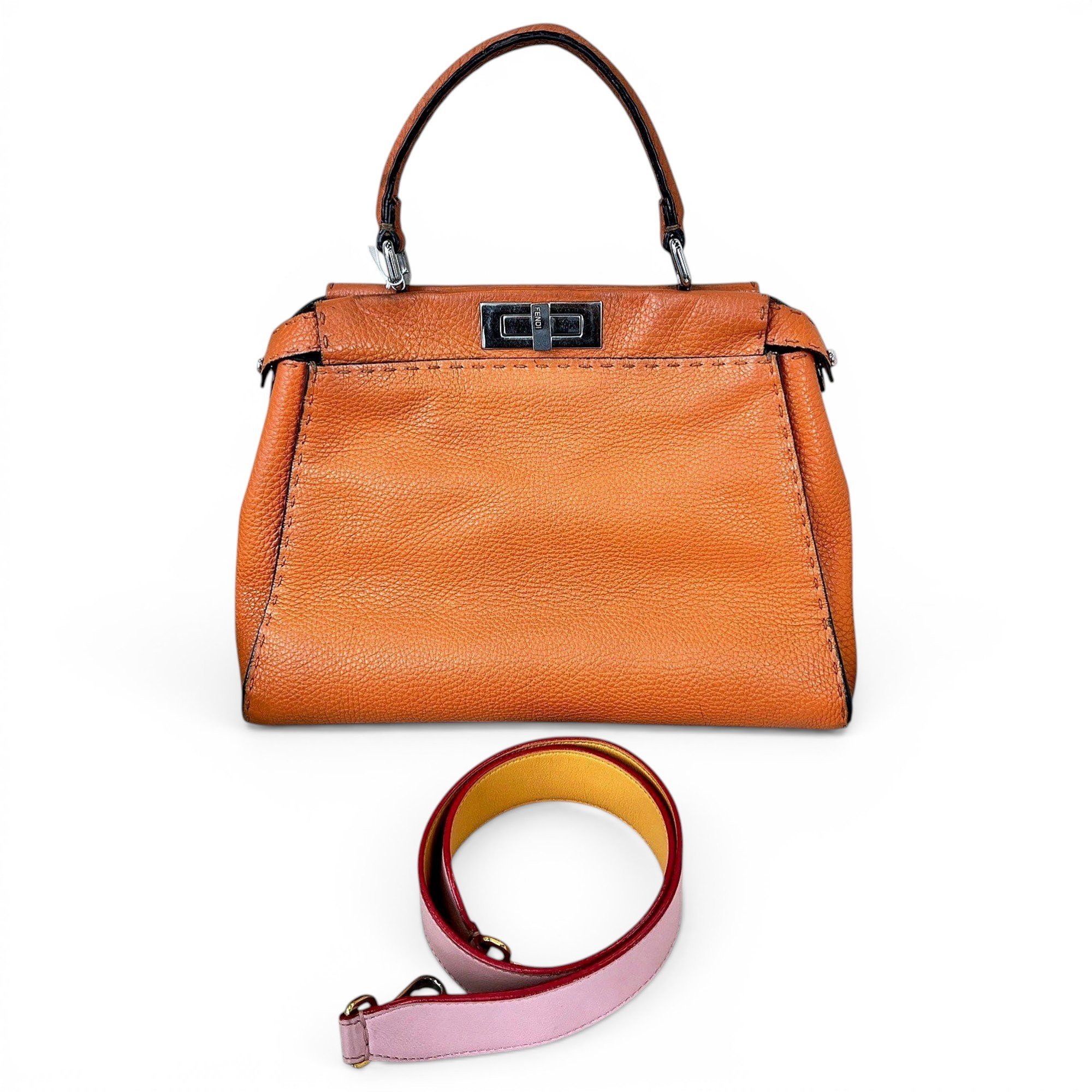 Peekaboo leather handbag