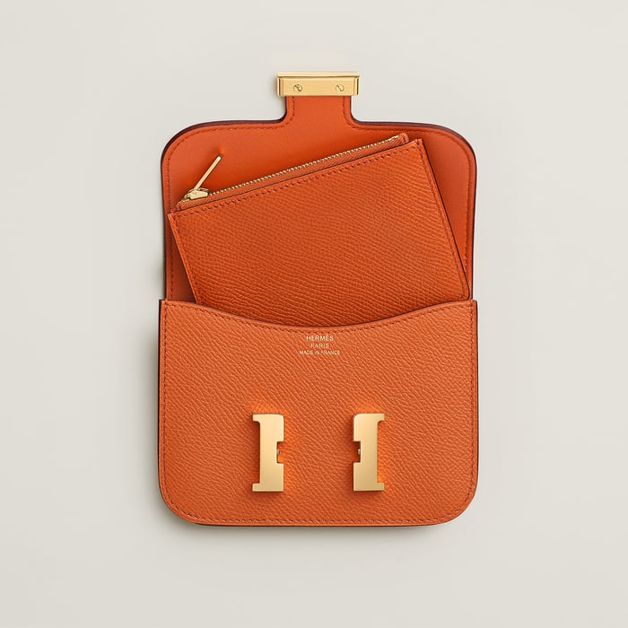 Orange Constance Slim Wallet