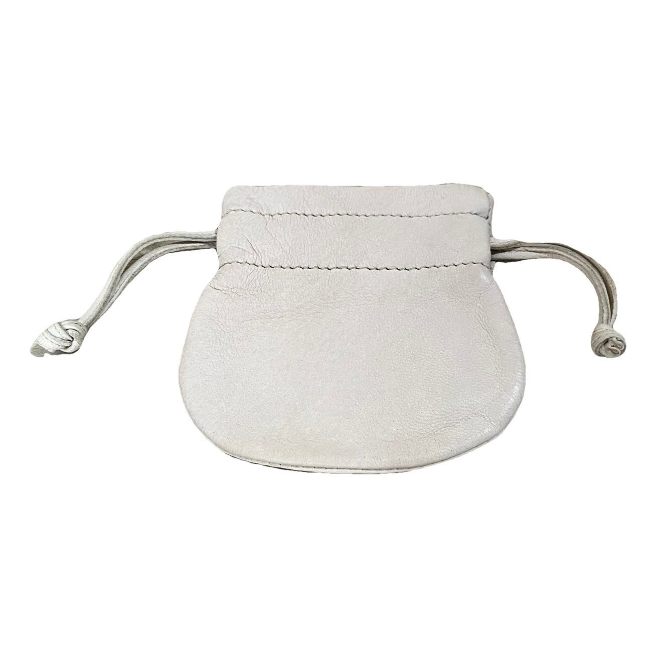 Leather clutch bag
