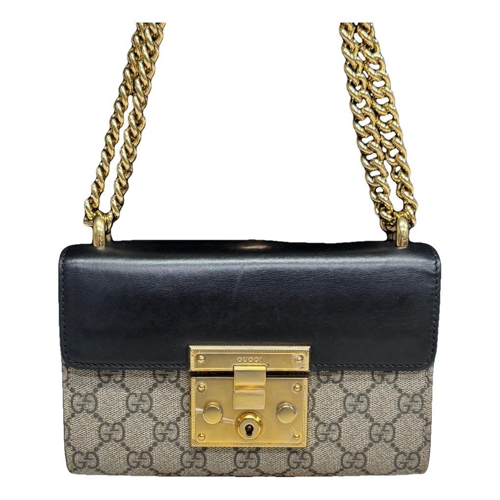 Padlock leather handbag
