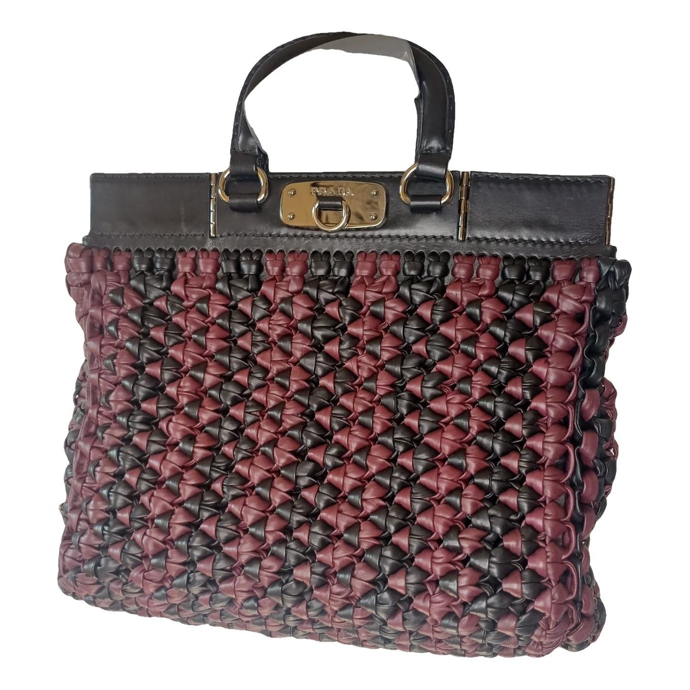 Madras leather handbag