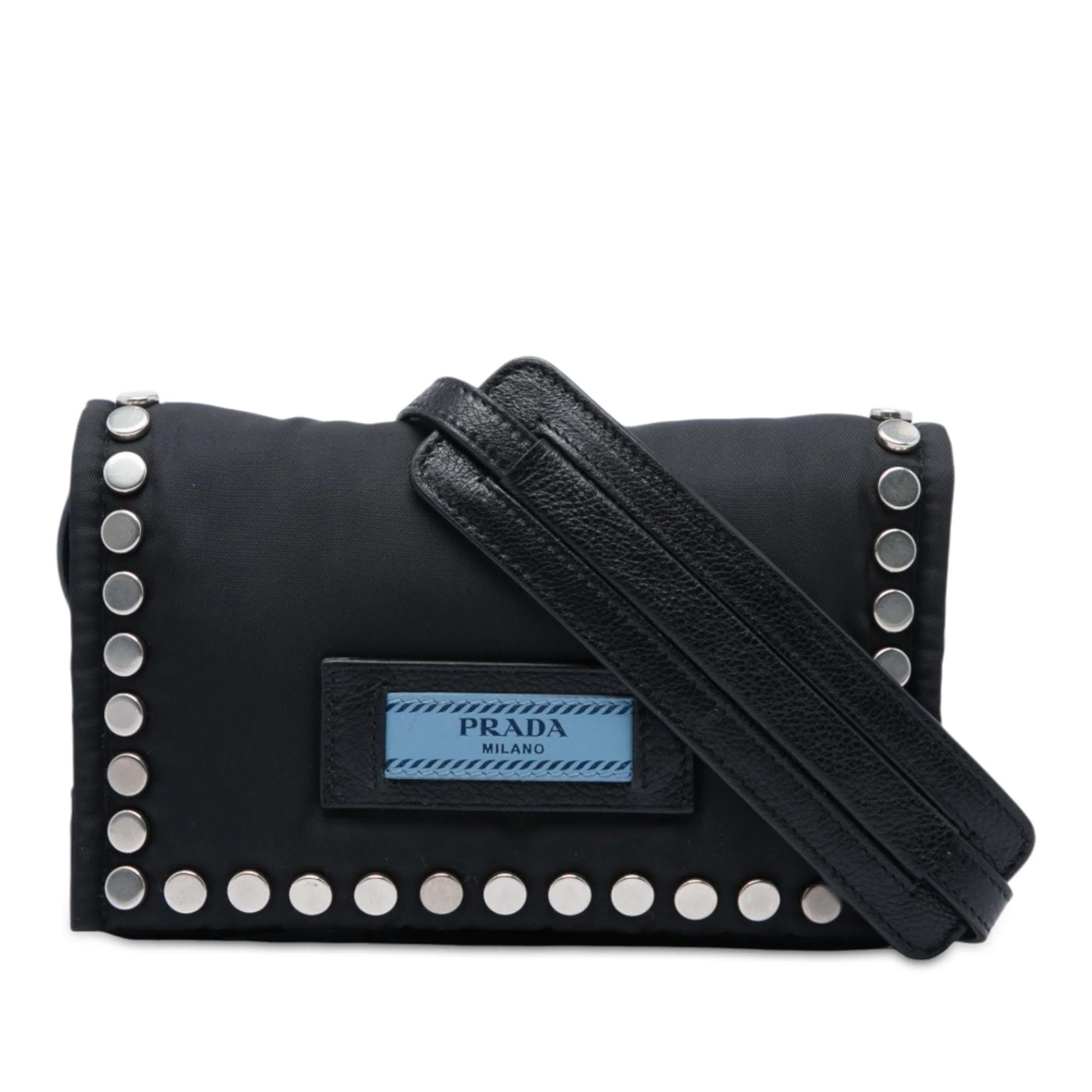 Etiquette leather crossbody bag