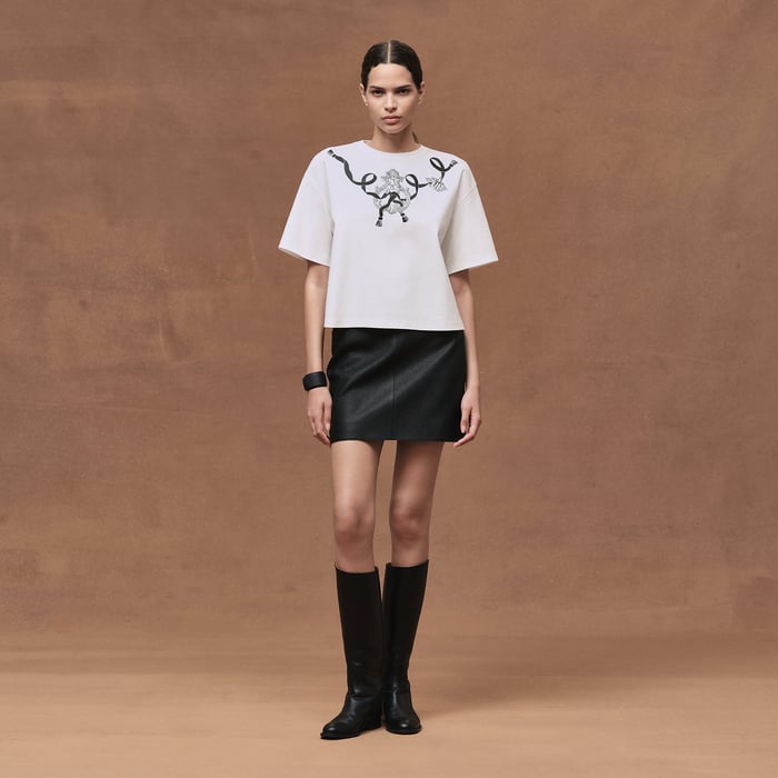 Blanc Printed Boxy T-shirt