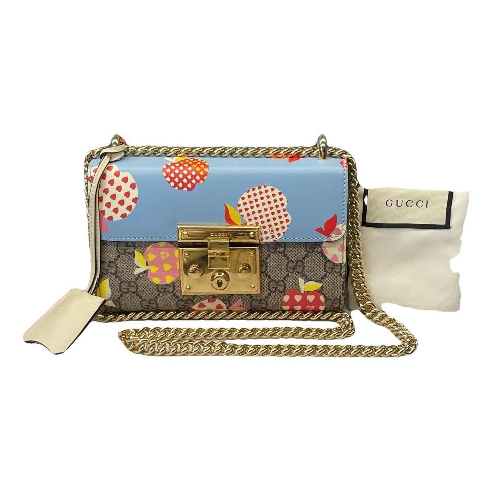 Padlock leather handbag