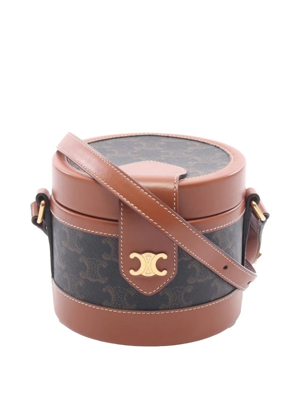 2000-2026 Small Triomphe Coated Canvas Tambour crossbody bag