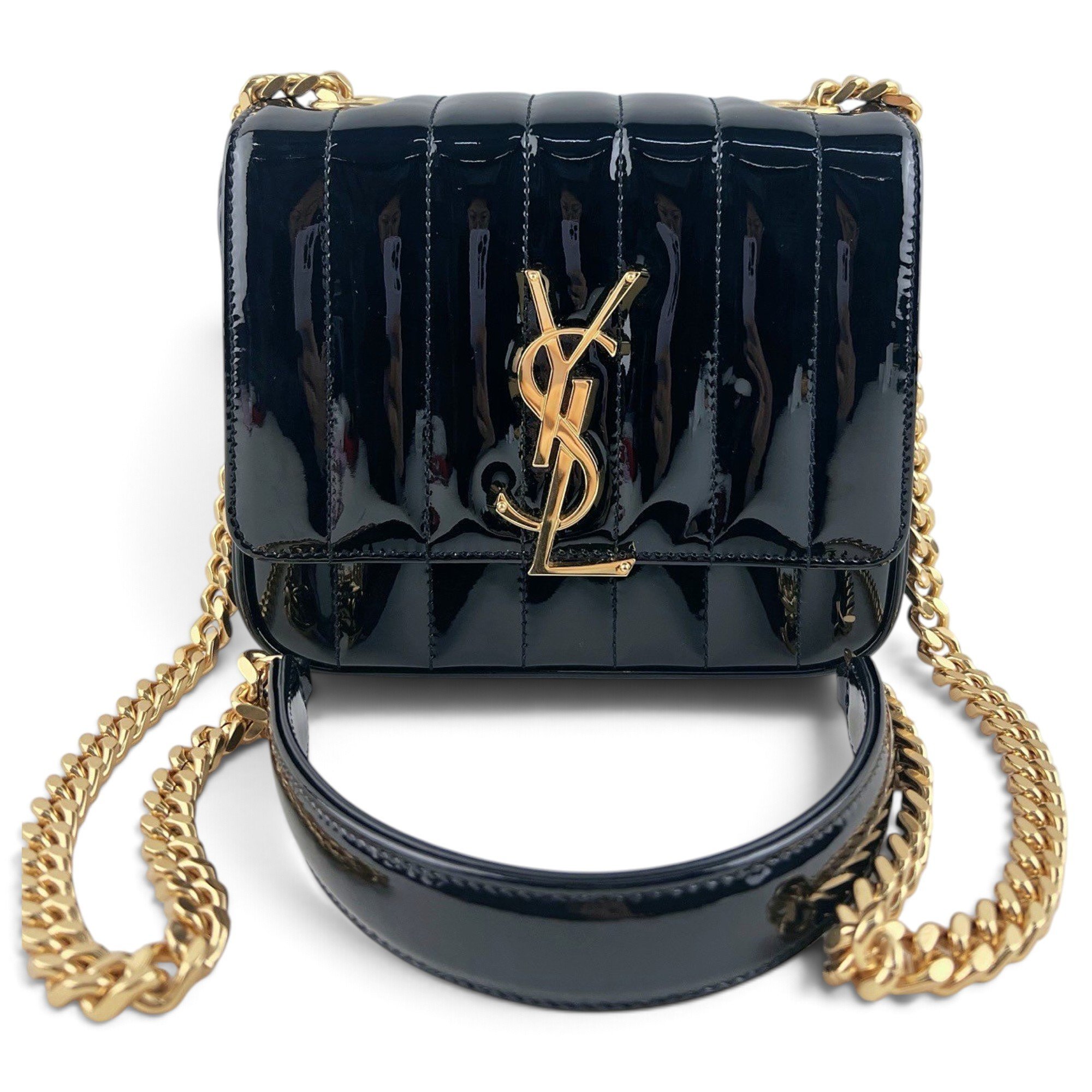 Vicky patent leather crossbody bag