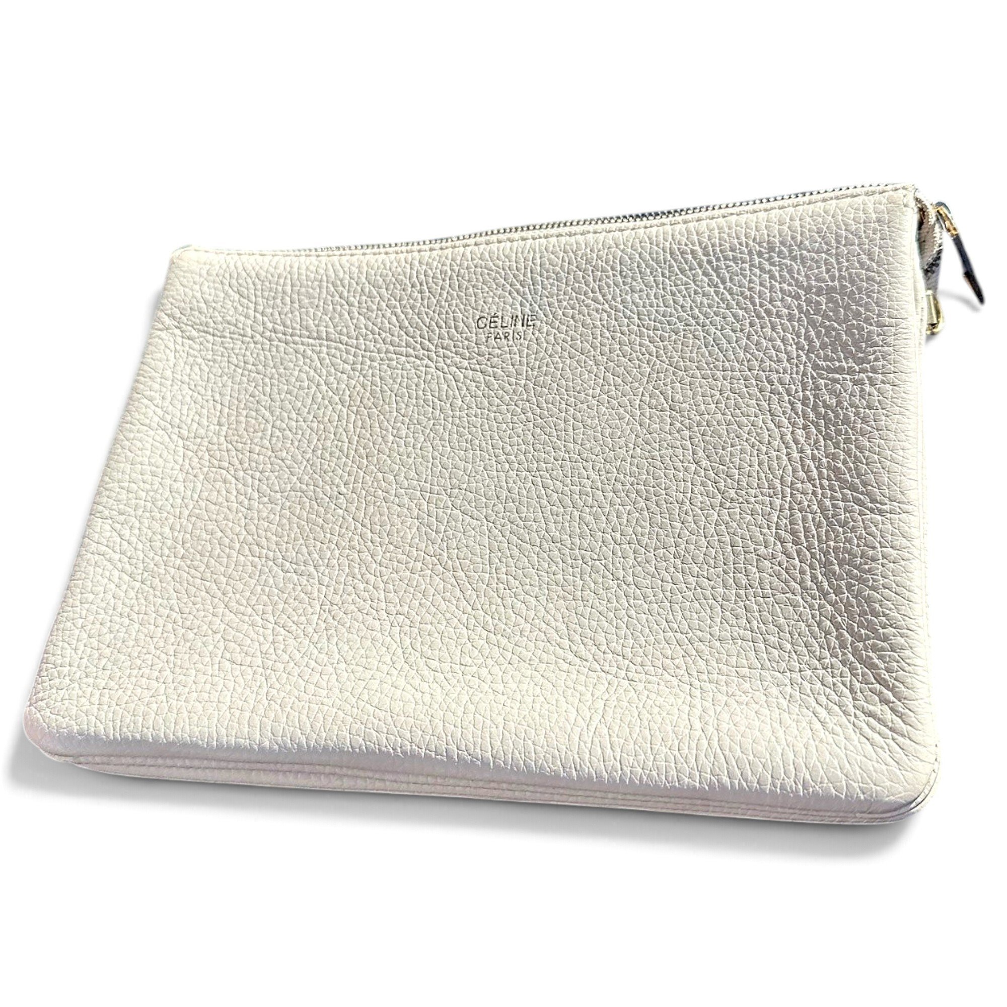 Leather clutch bag