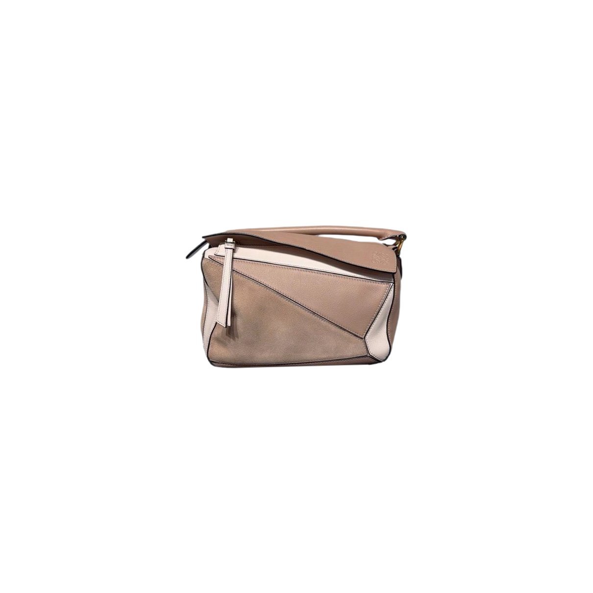 Puzzle leather handbag