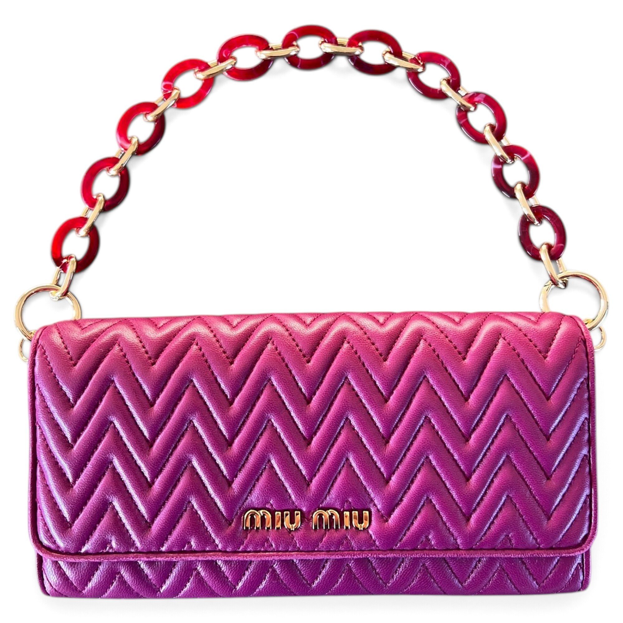Miu Miu Miu Crystal leather handbag