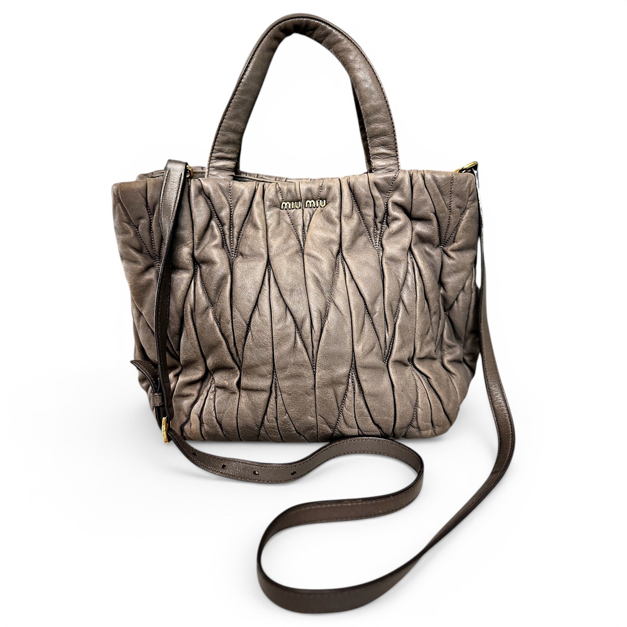 Miu Miu Matelassé leather handbag