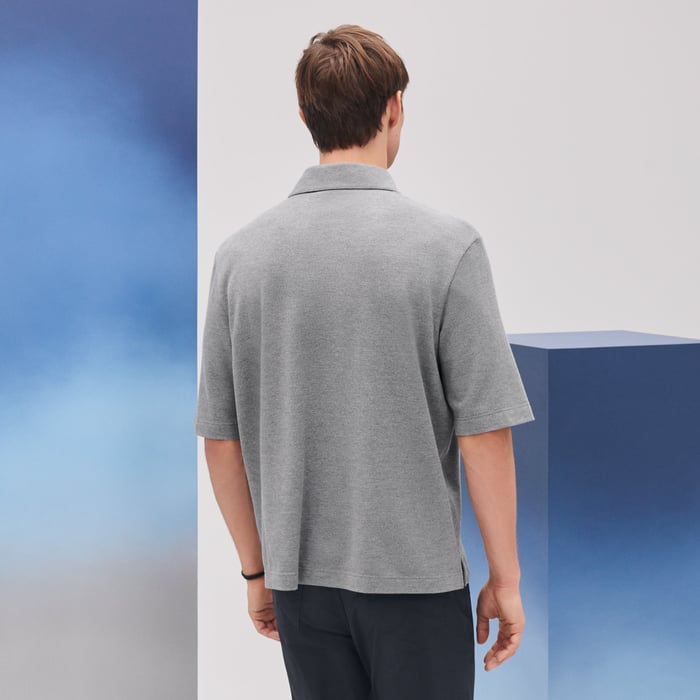 Gris Polo Shirt With Pocket