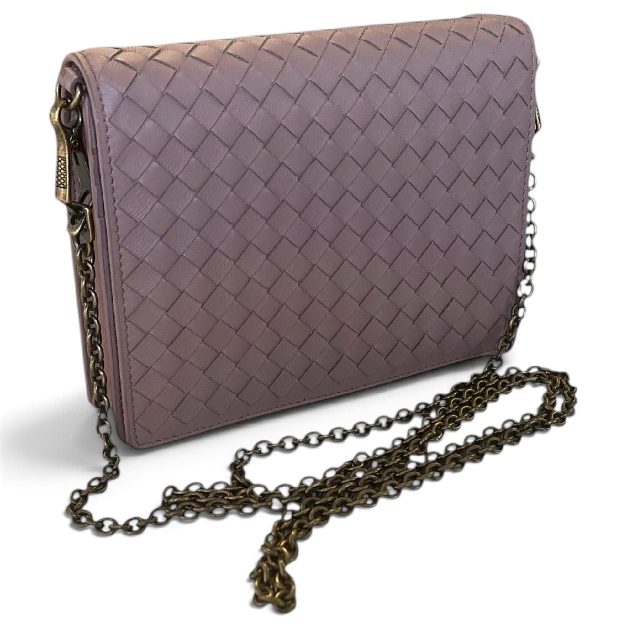 Leather clutch bag