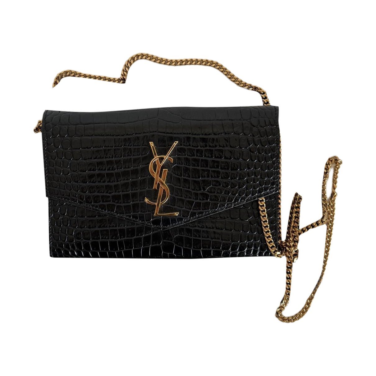 Uptown leather clutch bag