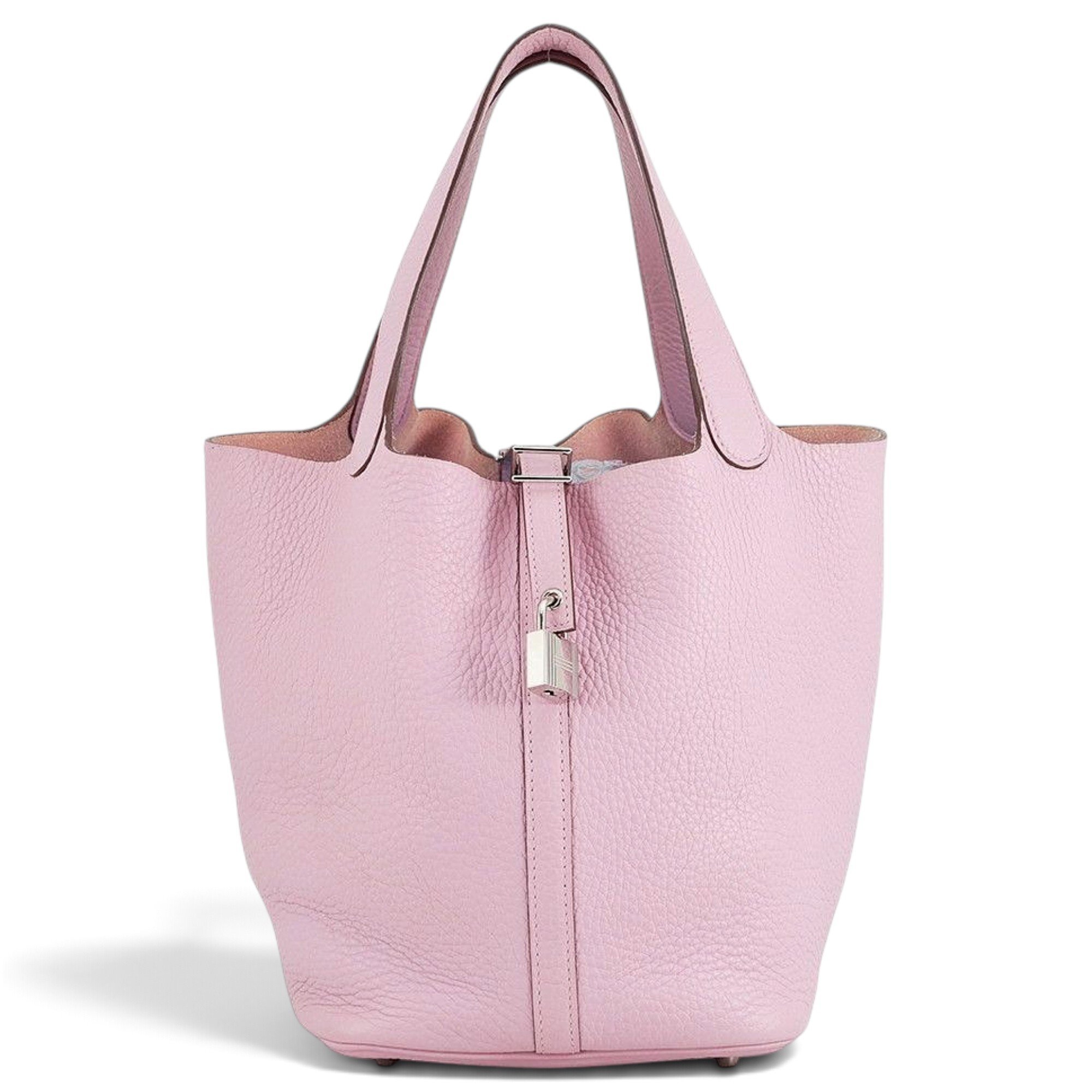 Hermes Picotin 22 Handbag Mauve Sylvestre Clemence Leather