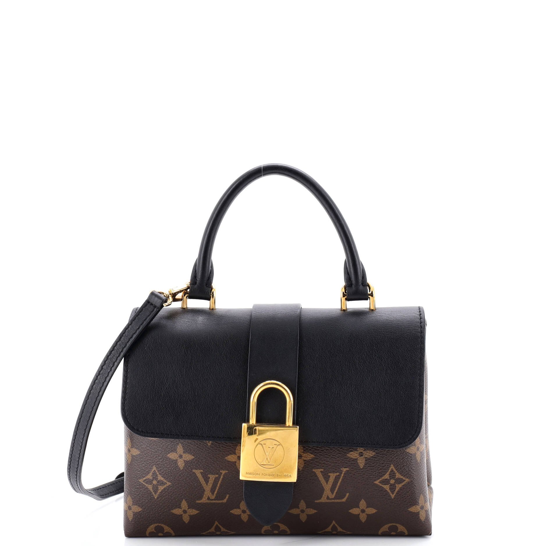 Louis Vuitton Locky Handbag Monogram Canvas with Leather BB