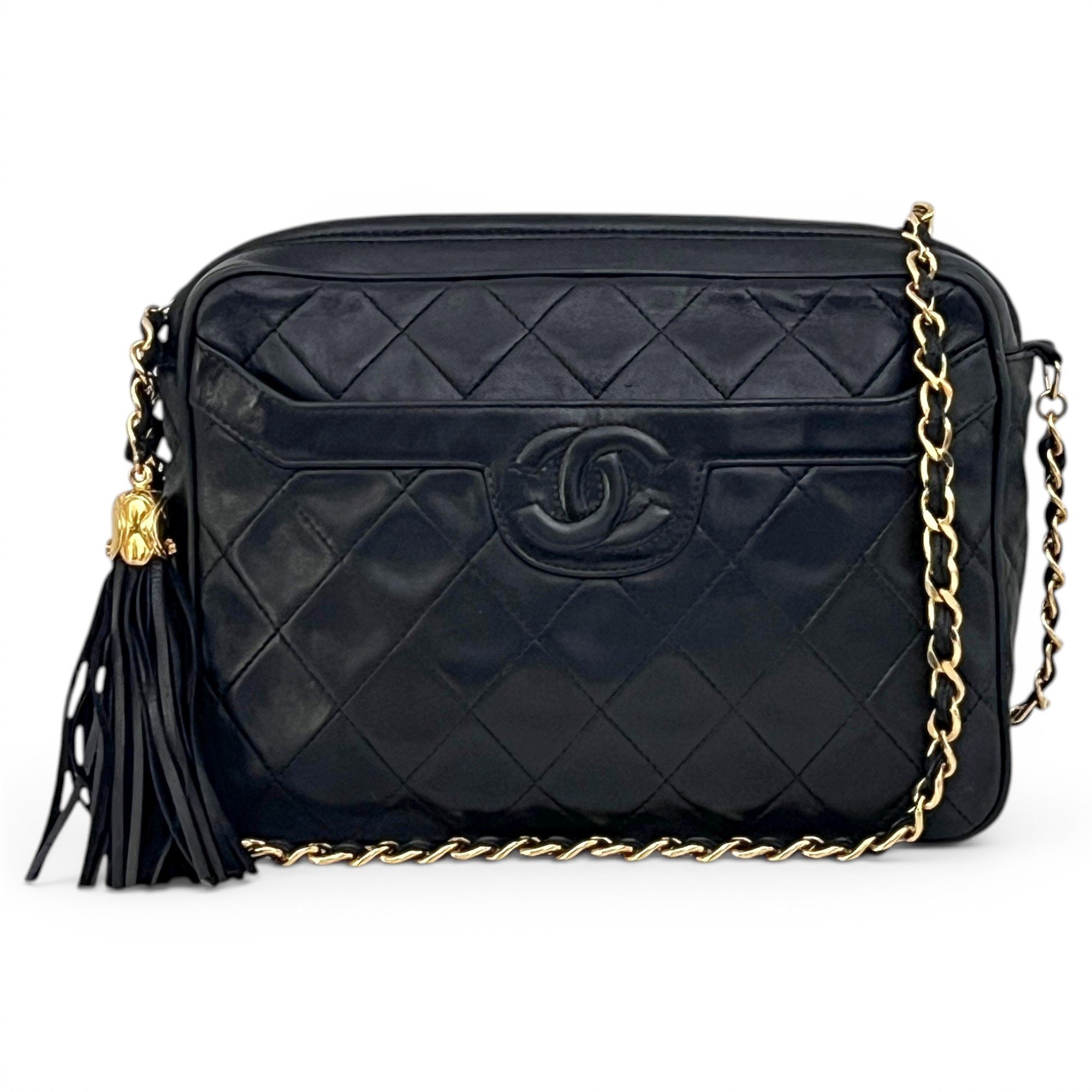 Chanel Vintage CC Chain leather handbag