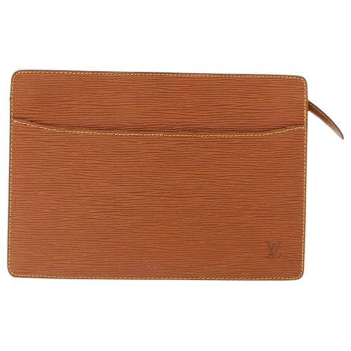 Leather clutch bag