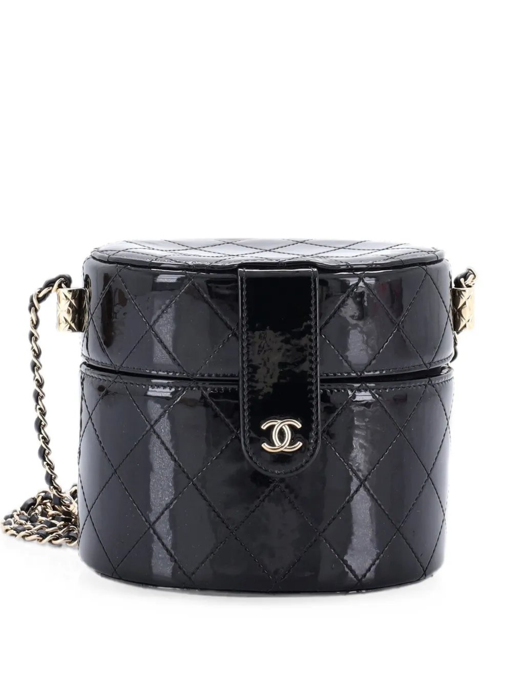 CC Allure Vanity Case with Chain Quilted Patent Mini crossbody bag
