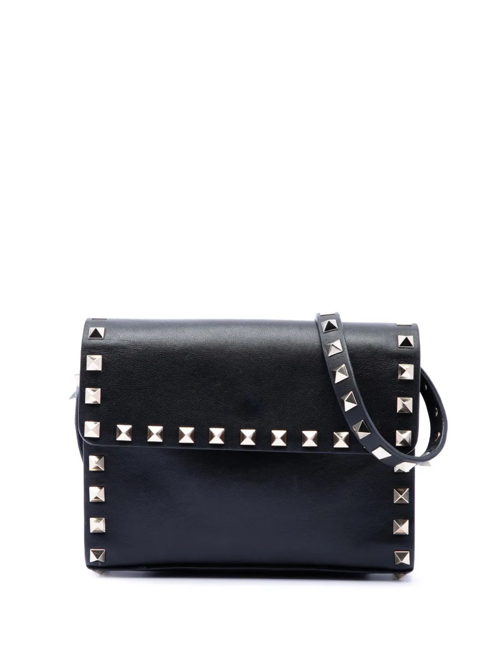 2000-2017 Small Vitello Monochrome Rockstud Flap crossbody bag