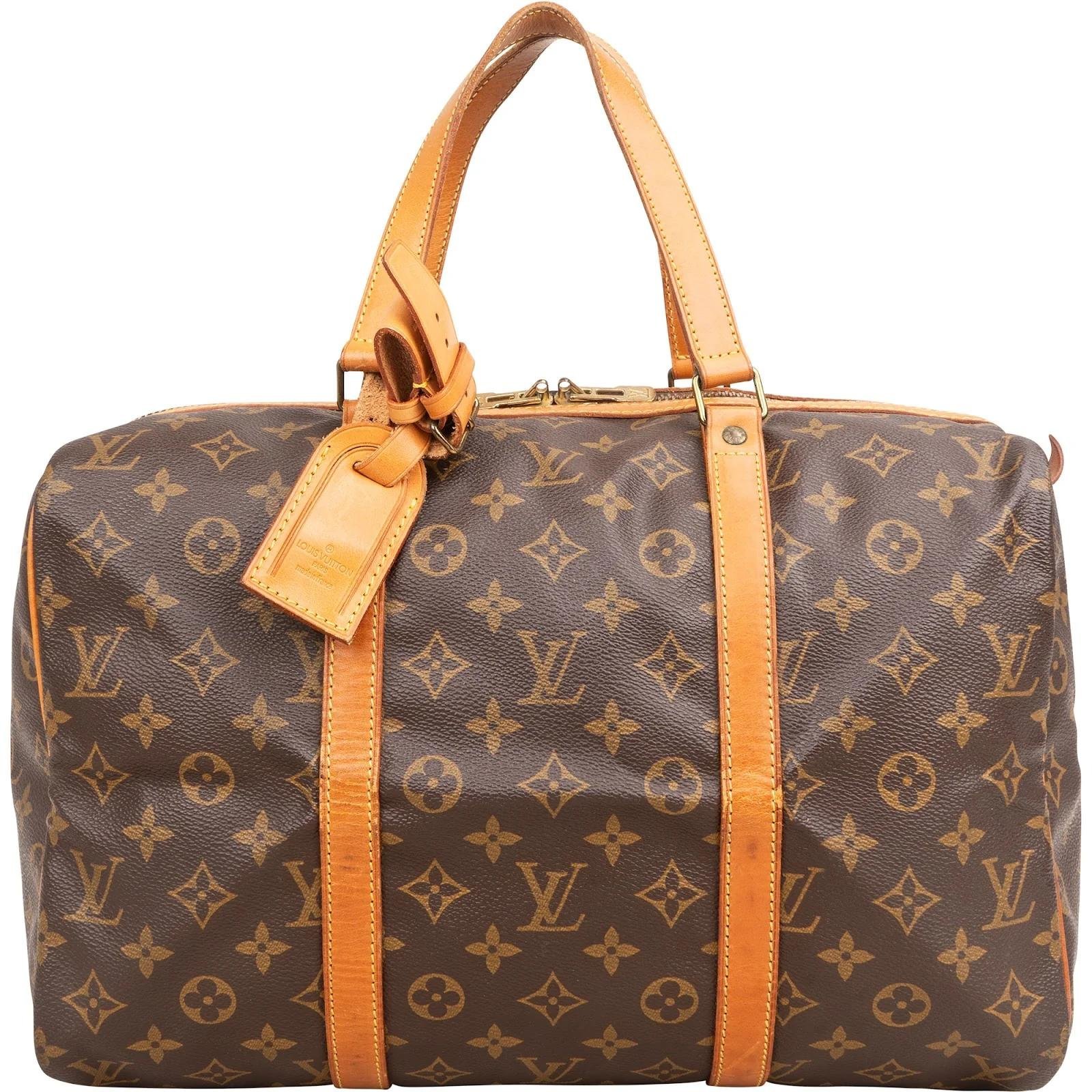 Sac souple leather travel bag