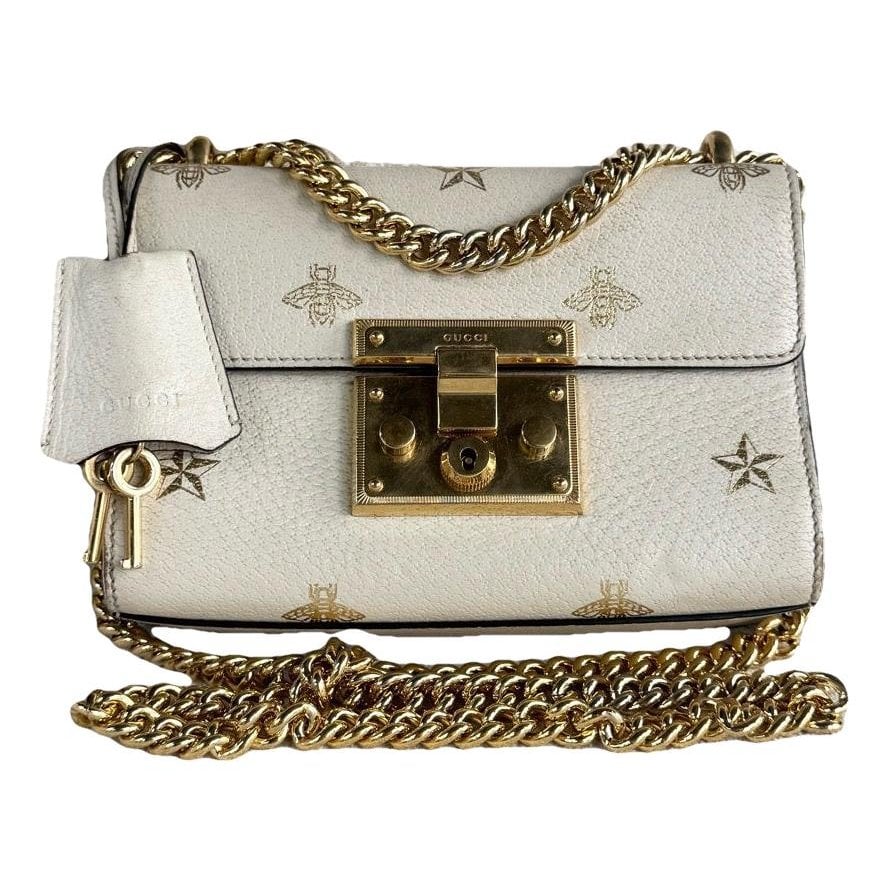 Padlock leather mini bag