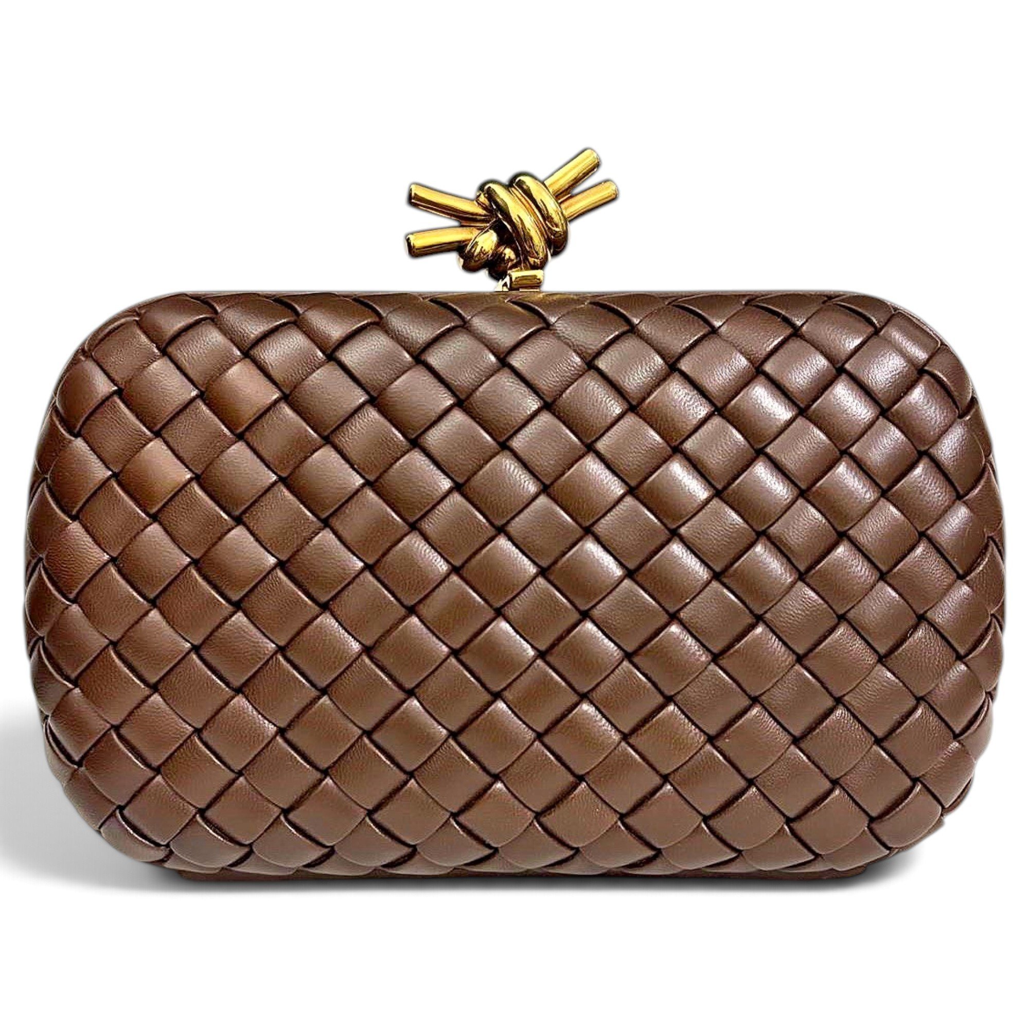 Pochette Knot leather clutch bag