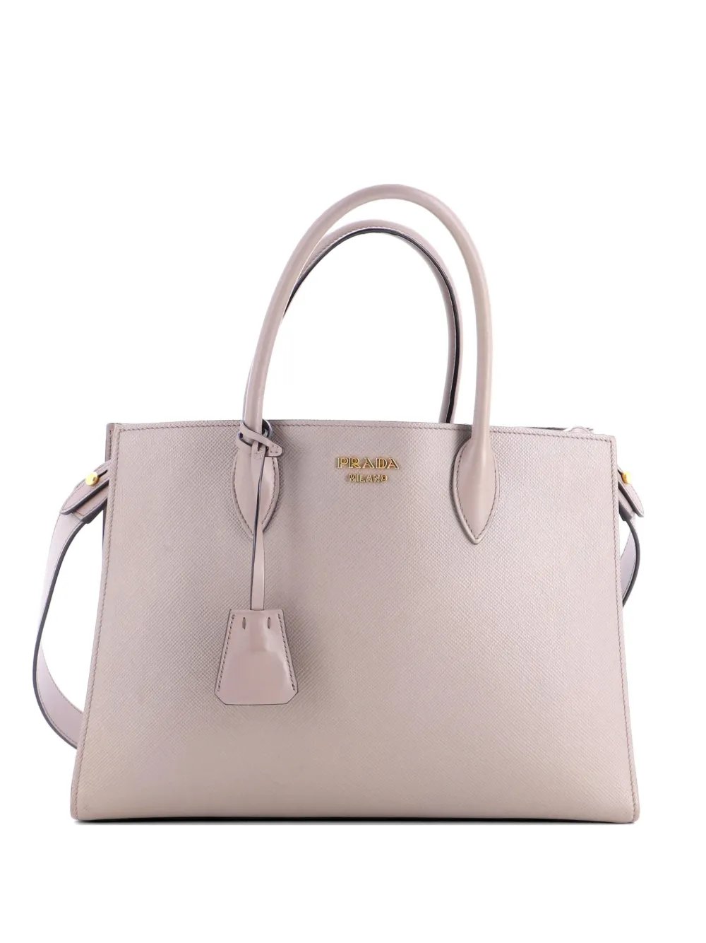 Side Pleat Saffiano Leather Large tote bag